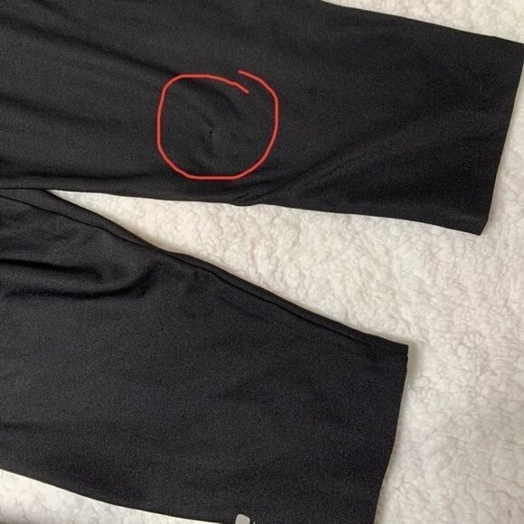 Marika Tek Cropped Workout Yoga Legging Pants - Black/Pink, Sz L Poly/Spandex - Picture 8 of 8